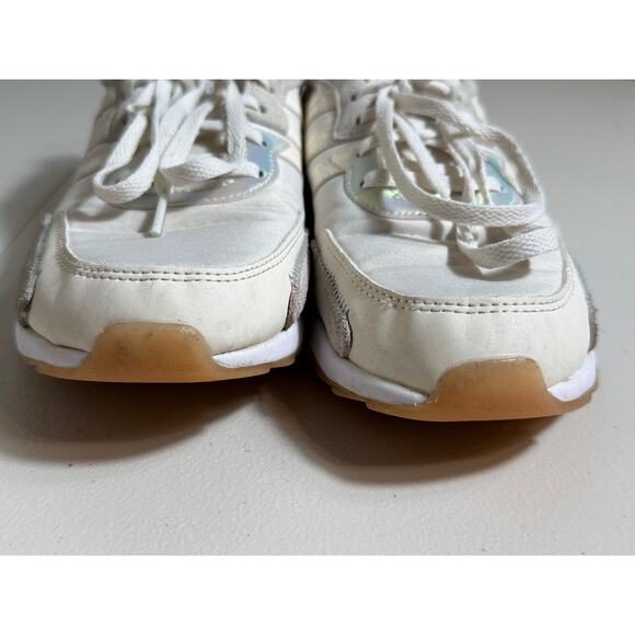 Adidas womens sneaker chalk white Retrorun walk run shoe opalescence sz 7.5 - Picture 4 of 10